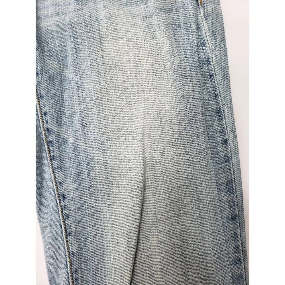 American Eagle Womens Medium Wash Blue Stretch Slim Boot Jeans Size 6 Reg